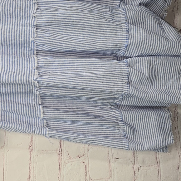 Blue and White Striped Layered Dress Womens Size L - Picture 6 of 10